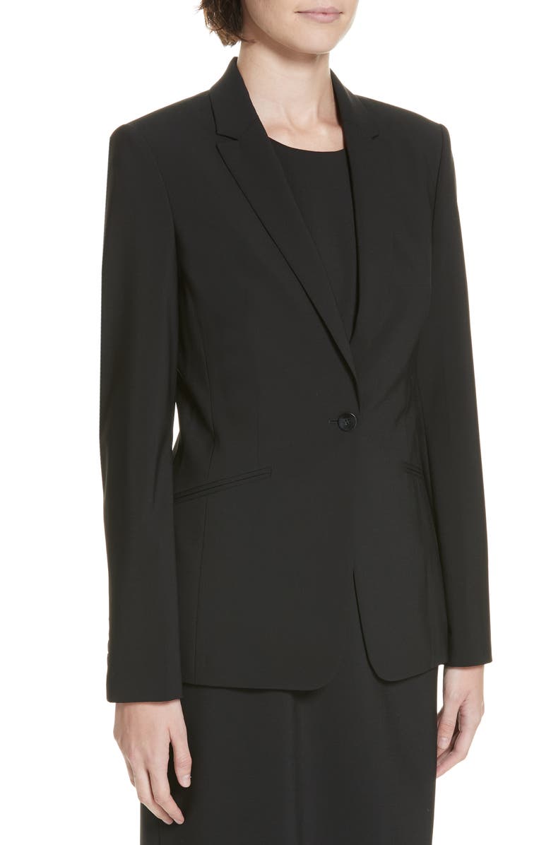 womens black stretchy blazer