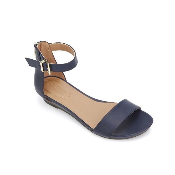 navy blue wedge sandals