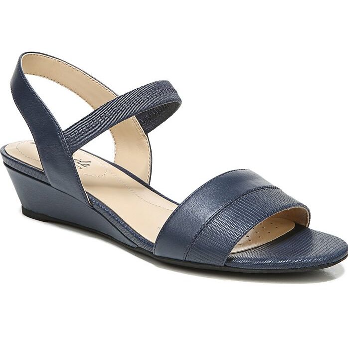 navy blue wedge sandals