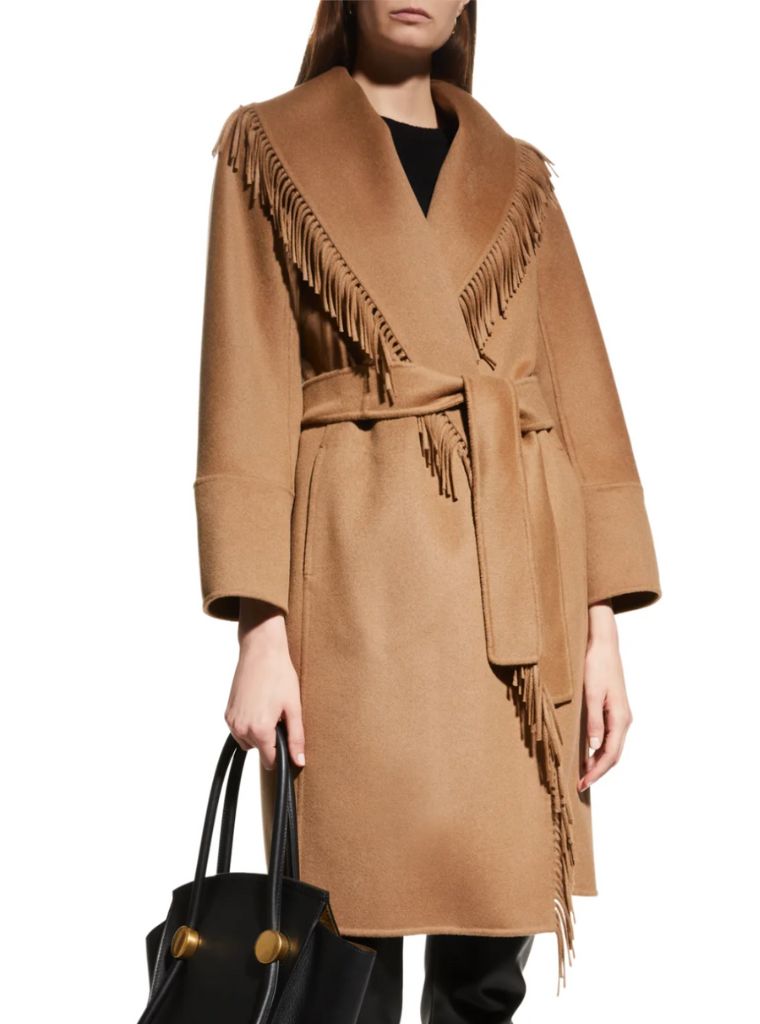 camel wrap coat