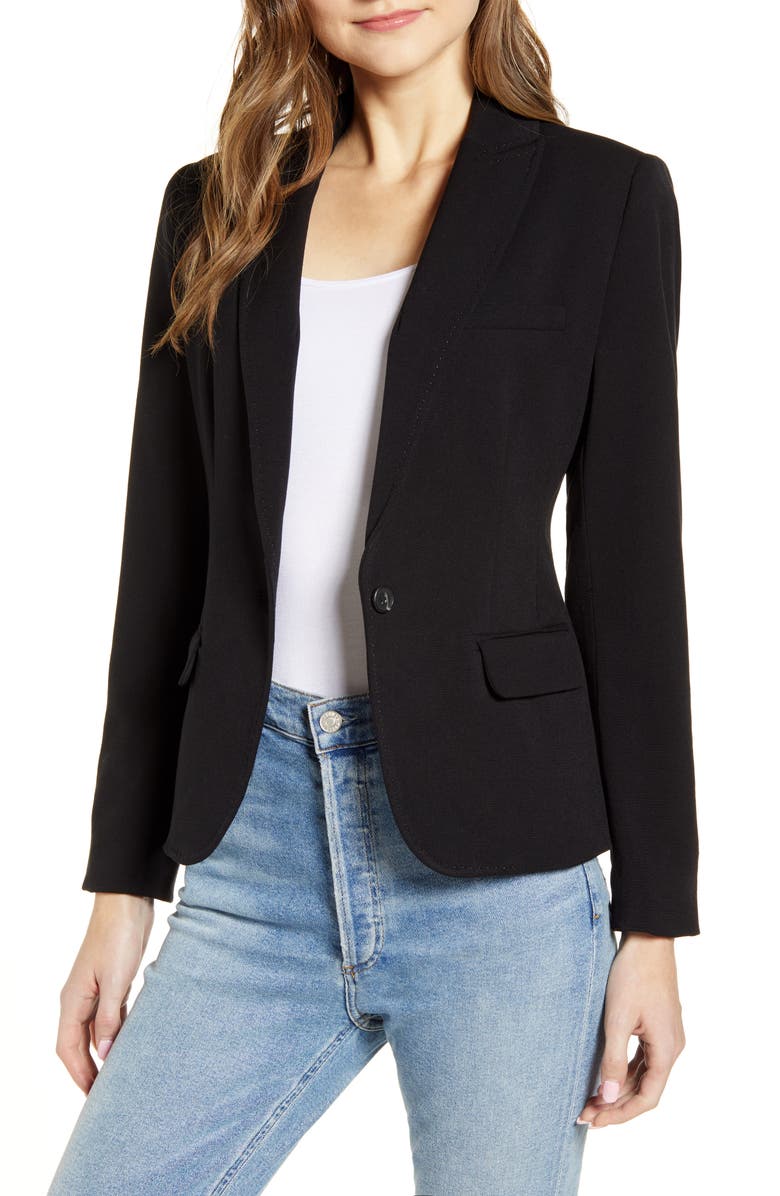 black stretchy blazer