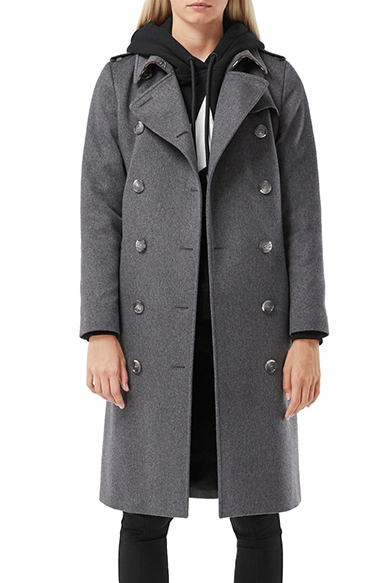 burberry kensington cashmere heritage trench coat