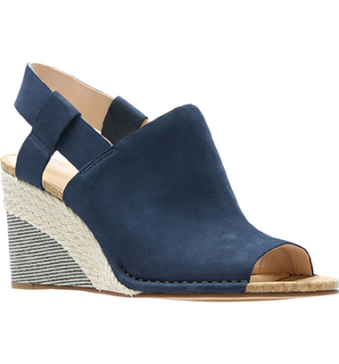 navy blue sandal wedges