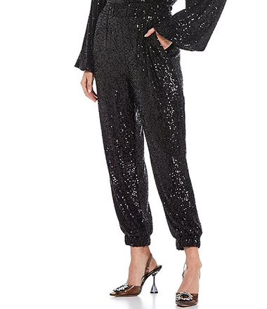 how to wear sequin joggers