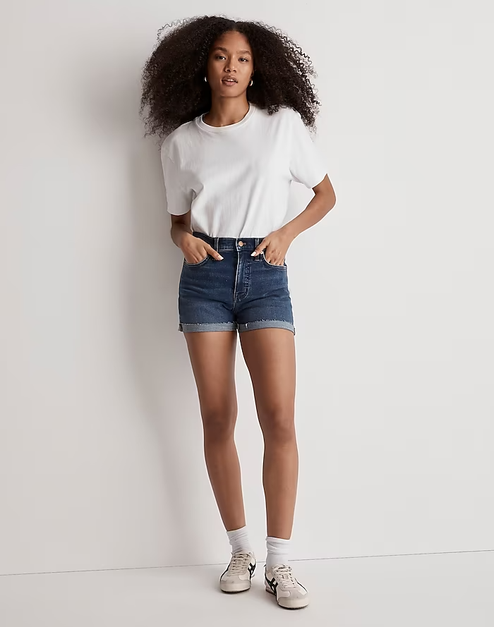 flattering denim shorts