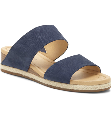 navy blue sandal wedges