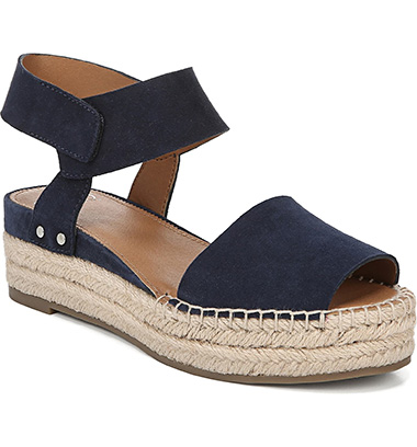 navy blue sandal wedges