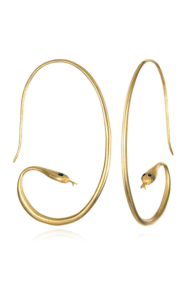 snake hoop earrings